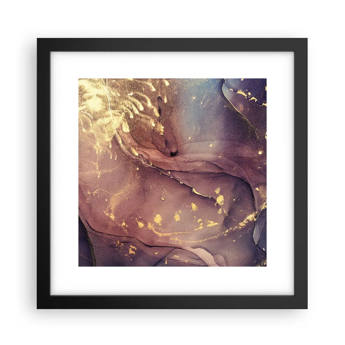 Póster en marco negro - Materia y espíritu - 30x30 cm