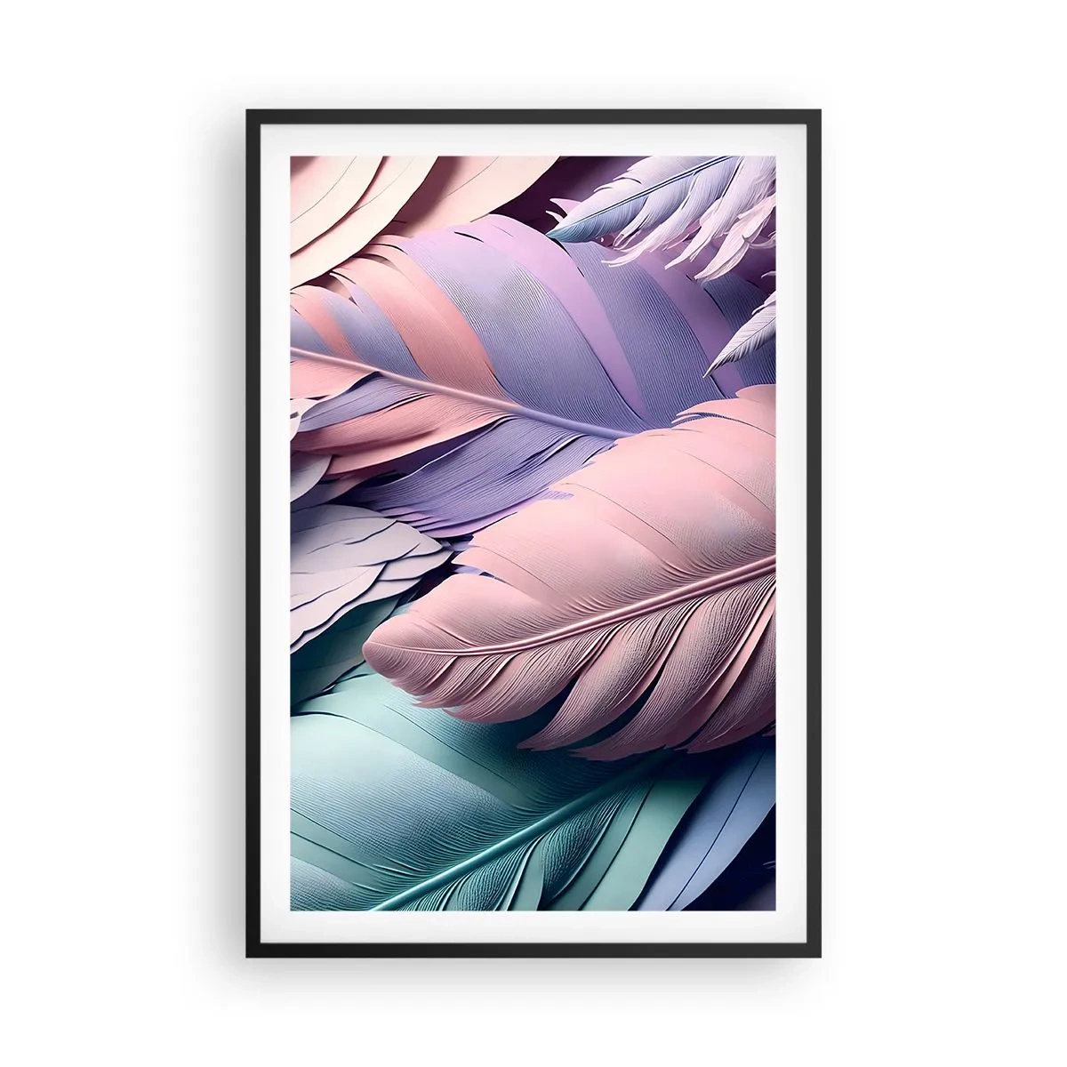 Póster en marco negro - Pájaro chic - 61x91 cm