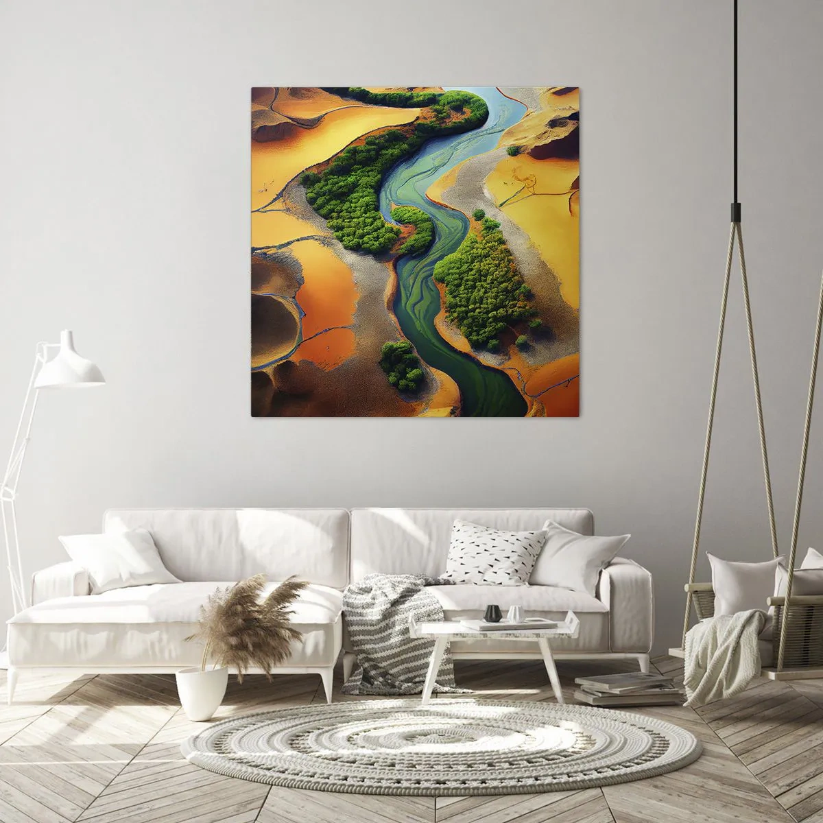 Cuadro sobre lienzo - Impresión de Imagen - Río que da vida - 60x60 cm