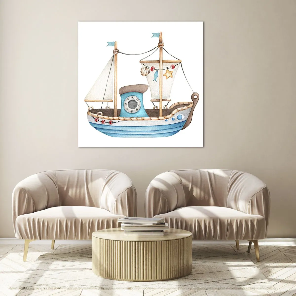 Cuadro sobre vidrio - Impresiones sobre Vidrio - A la aventura - 60x60 cm