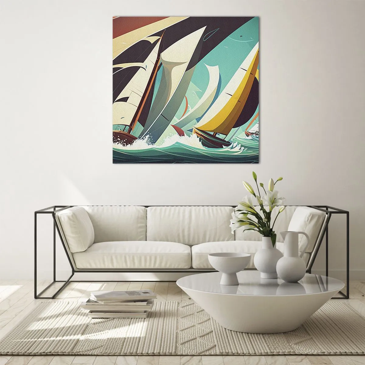 Cuadro sobre vidrio - Impresiones sobre Vidrio - Afrontar los elementos - 70x70 cm