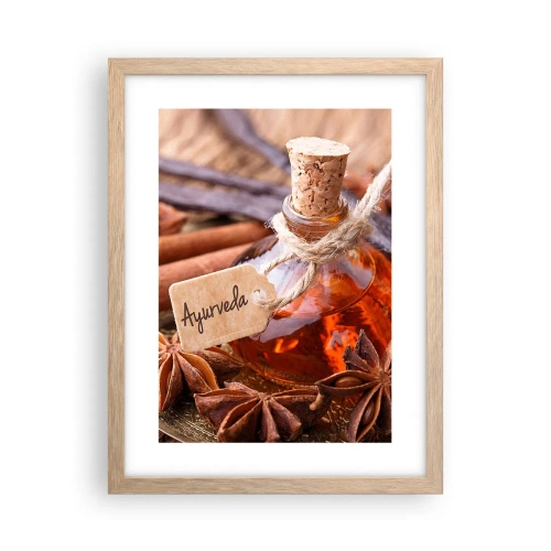 Póster en marco roble claro - Hacia la unidad del cuerpo y el espíritu - 30x40 cm