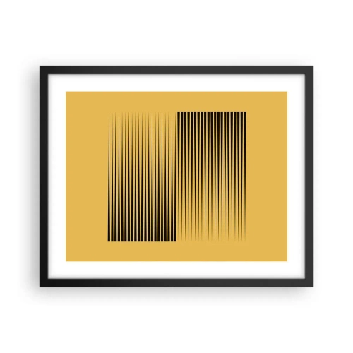 Póster en marco negro - Cuadrado de opuestos - 50x40 cm