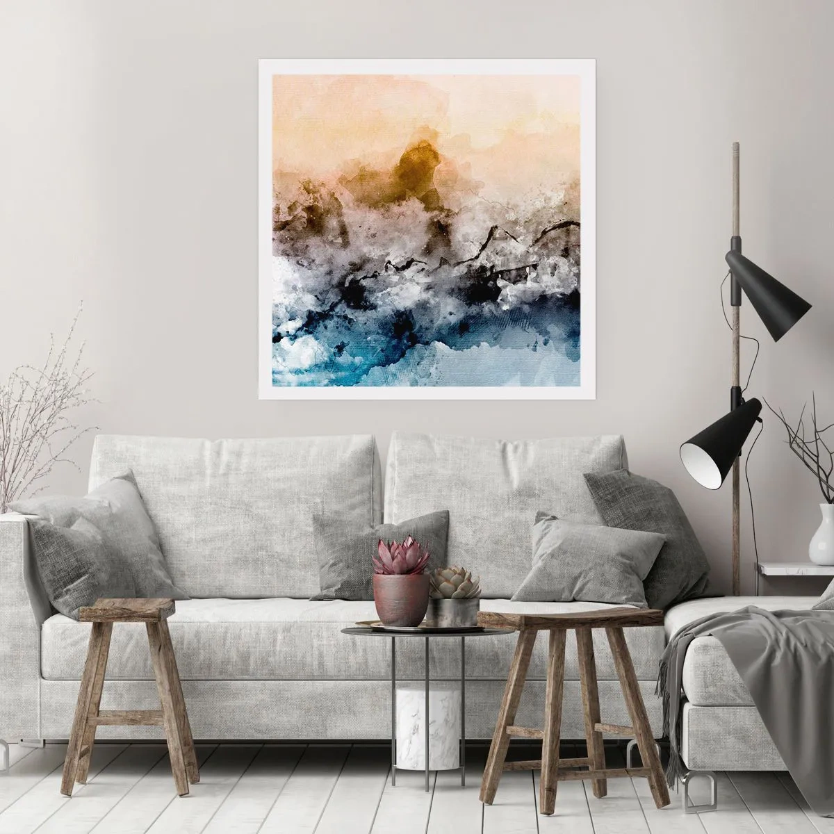 Póster - Hundido en una nube de niebla - 40x40 cm
