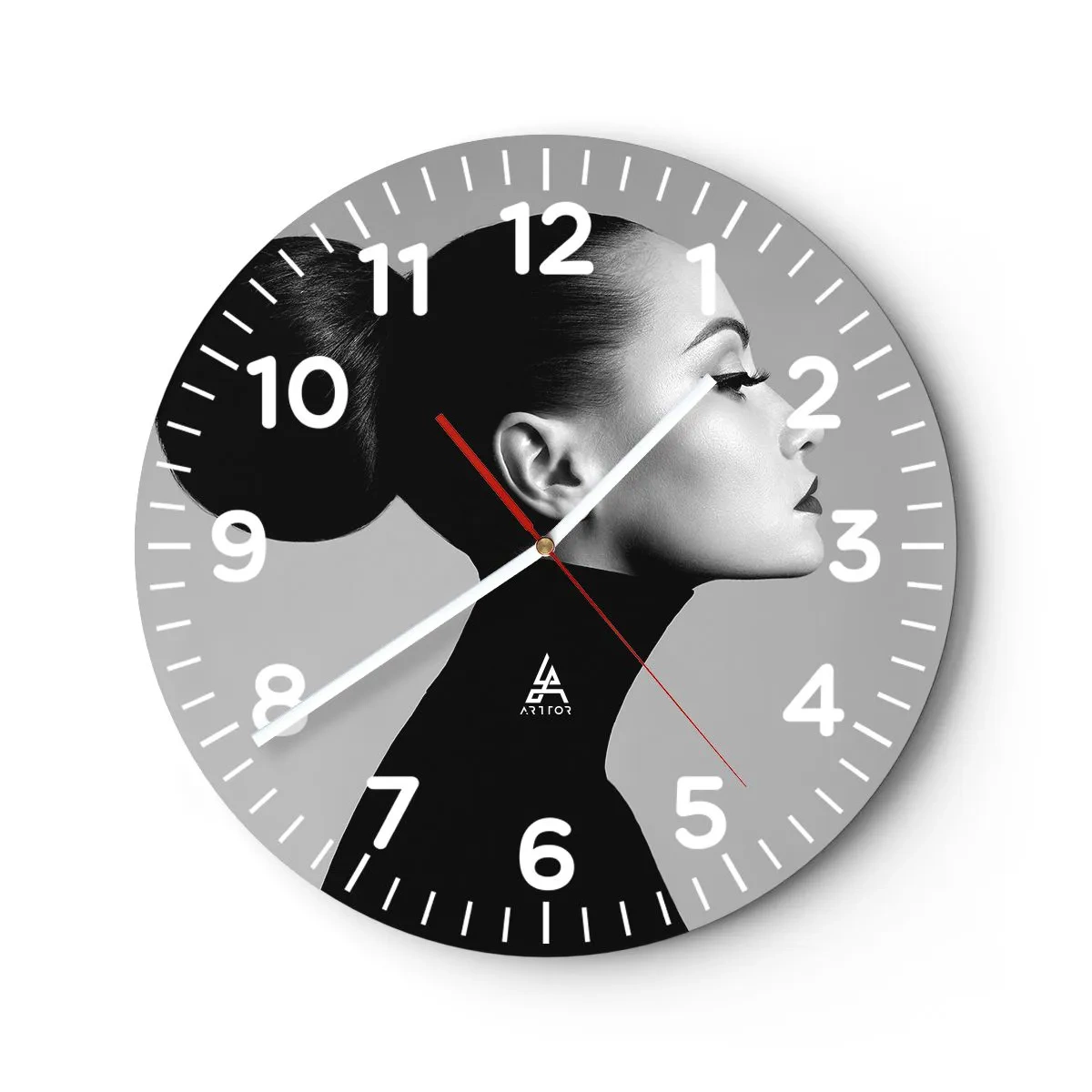 Reloj de pared - Reloj de vidrio - Nefertiti contemporánea - 30x30 cm