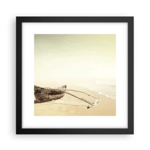 Póster en marco negro - Un recuerdo de los mares del sur - 30x30 cm