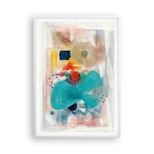 Póster en marco blanco - Un juego de colores - 70x100 cm