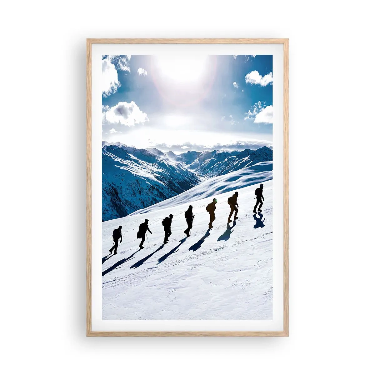 Póster en marco roble claro - Equipo de conquistadores - 61x91 cm