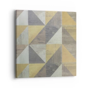 Cuadro sobre lienzo - Impresión de Imagen - El arte de los triángulos - 40x40 cm