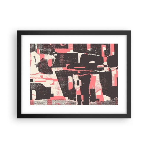 Póster en marco negro - Todo el ajetreo - 40x30 cm