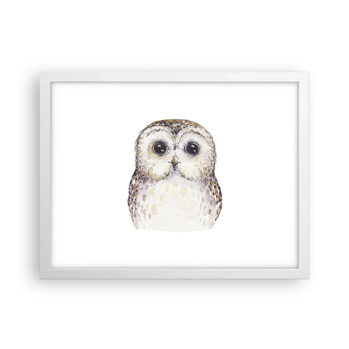 Póster en marco blanco - Mírame a los ojos - 40x30 cm