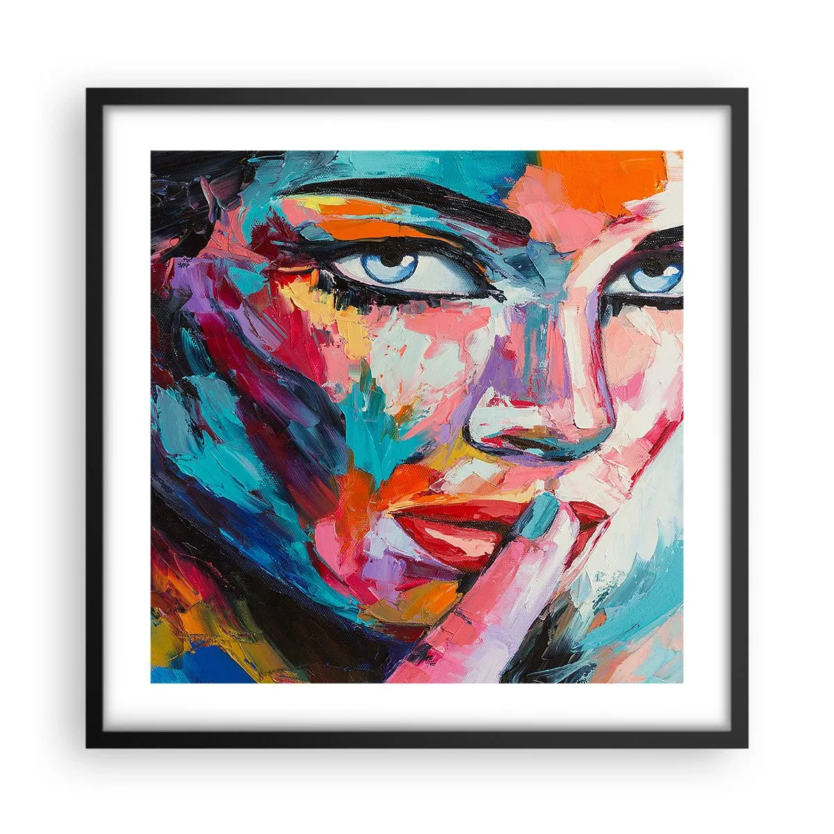 Póster en marco negro - Nuestro primer secreto - 50x50 cm