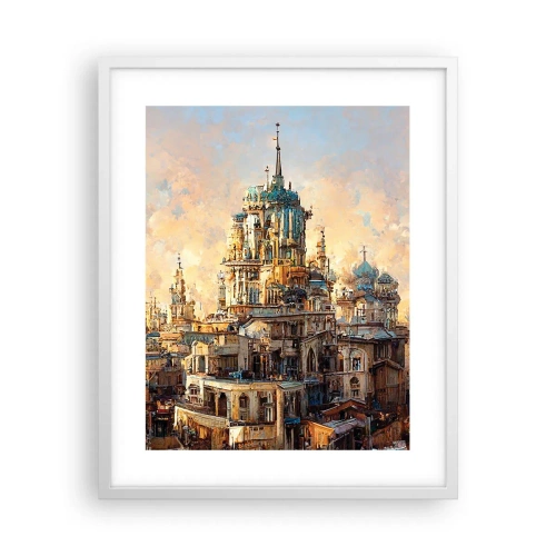 Póster en marco blanco - Una ciudad de ciudades - 40x50 cm