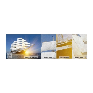 Muestra de fotomural Premium Canvas - Su tiempo nunca pasará - Mar, Velero, Barco - 100x30 cm