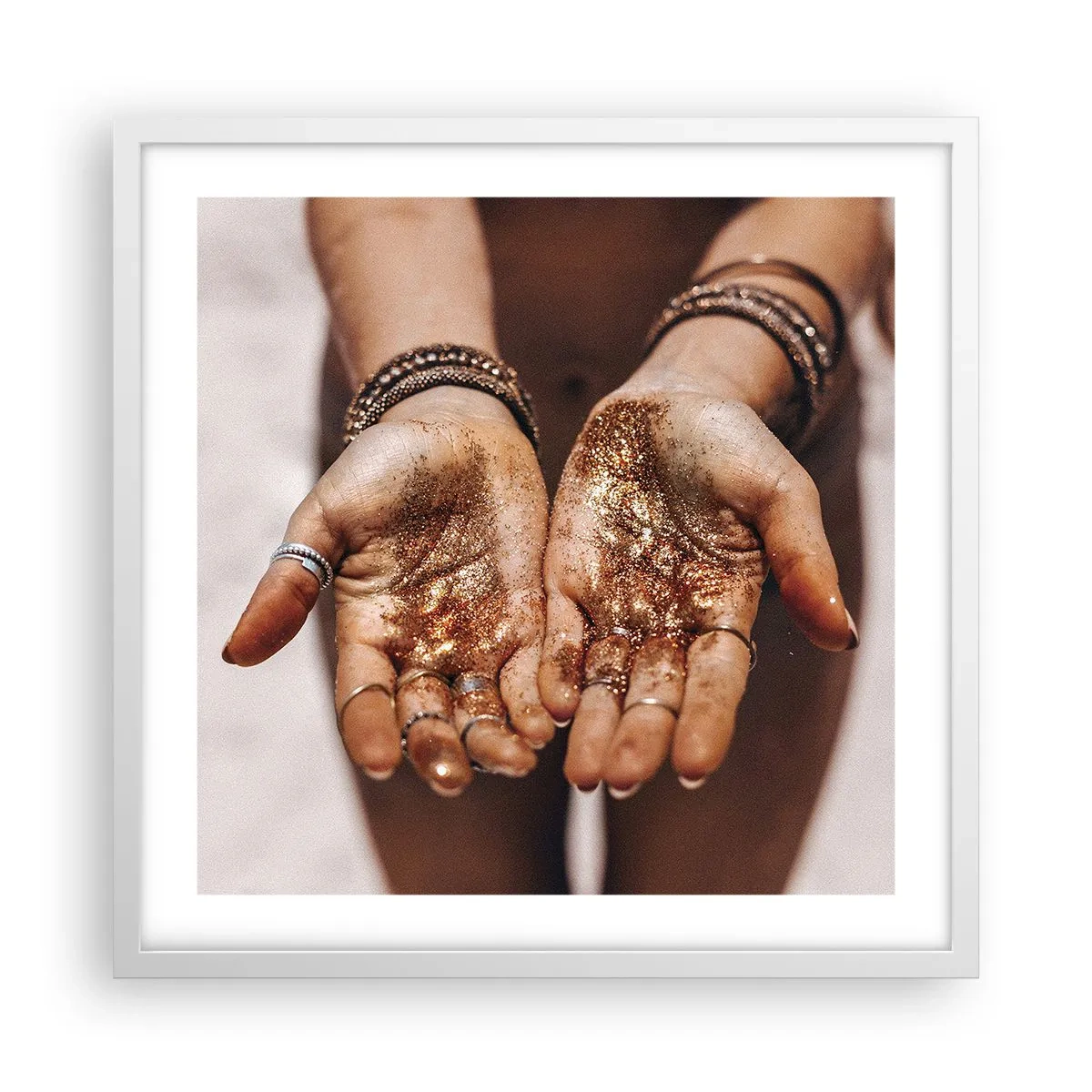 Póster en marco blanco - Un regalo para ti - 50x50 cm