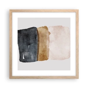 Póster en marco roble claro - Una composición de colores tierra - 40x40 cm