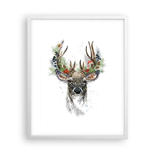 Póster en marco blanco - Con vestimenta festiva - 40x50 cm