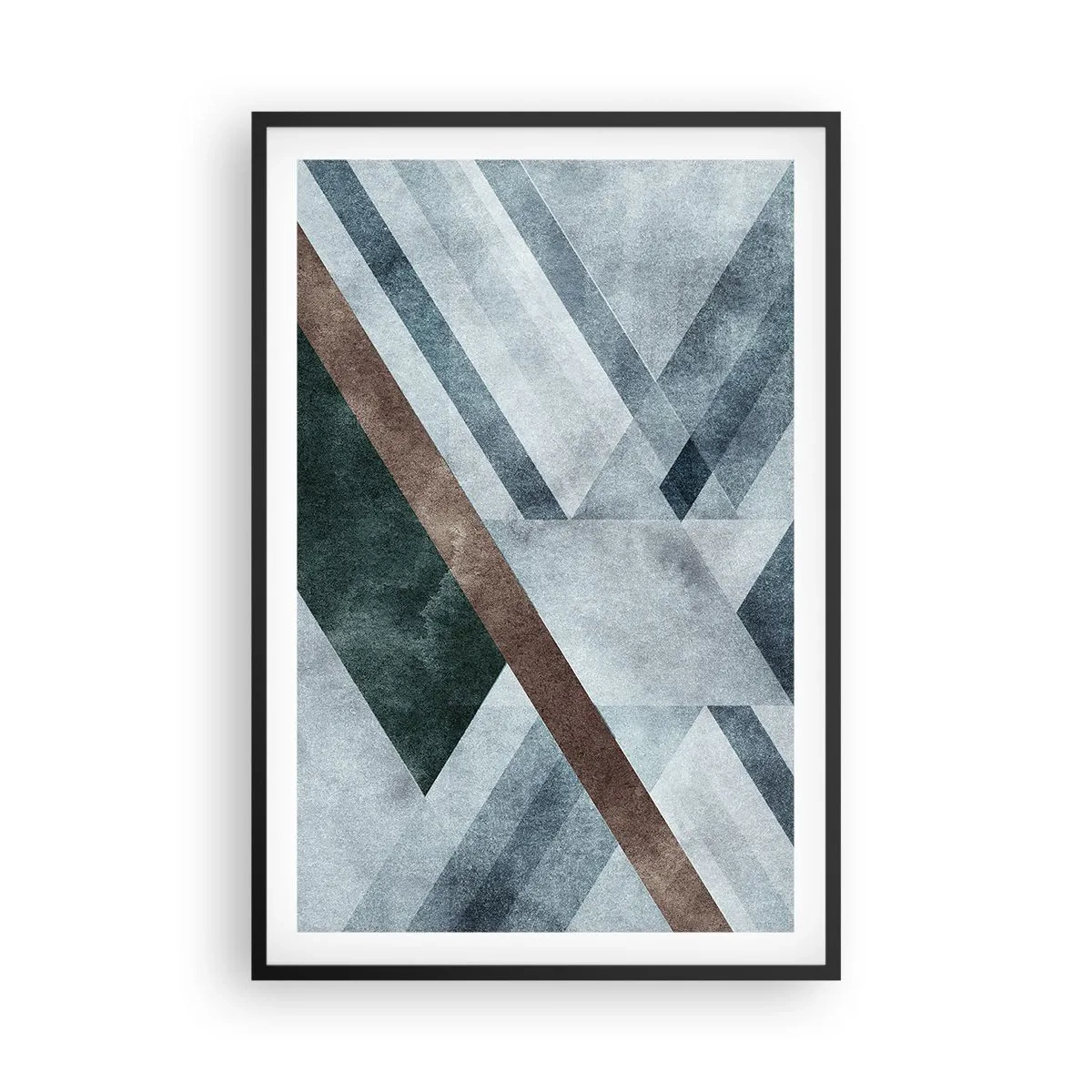 Póster en marco negro - Sofisticada elegancia de la geometría - 61x91 cm