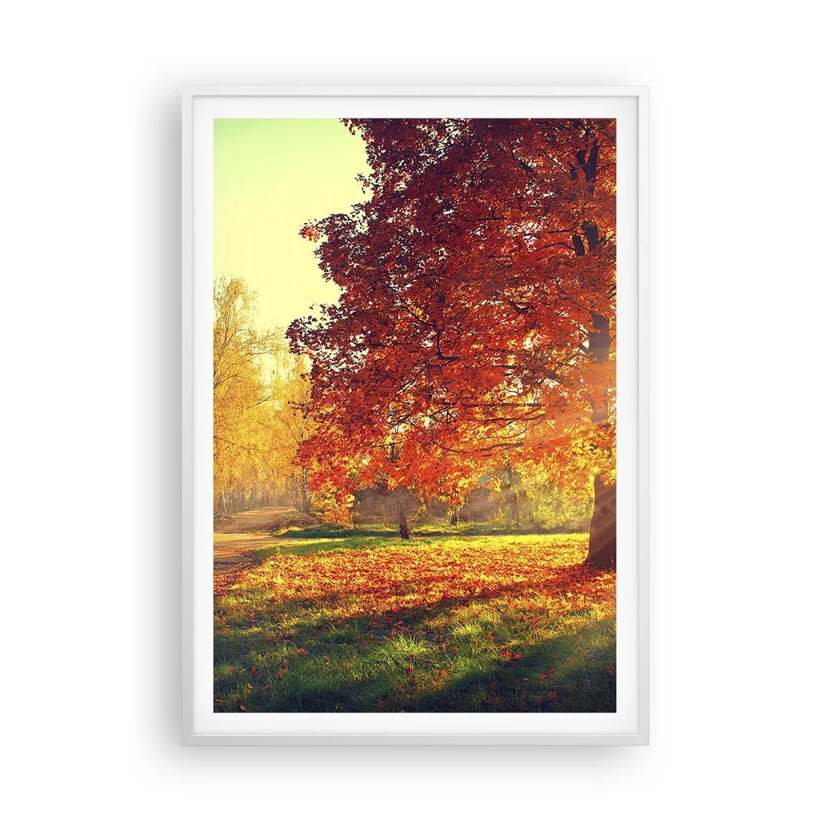 Póster en marco blanco - El rojo es hermoso - 70x100 cm