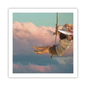 Póster - Jugando en las nubes - 60x60 cm