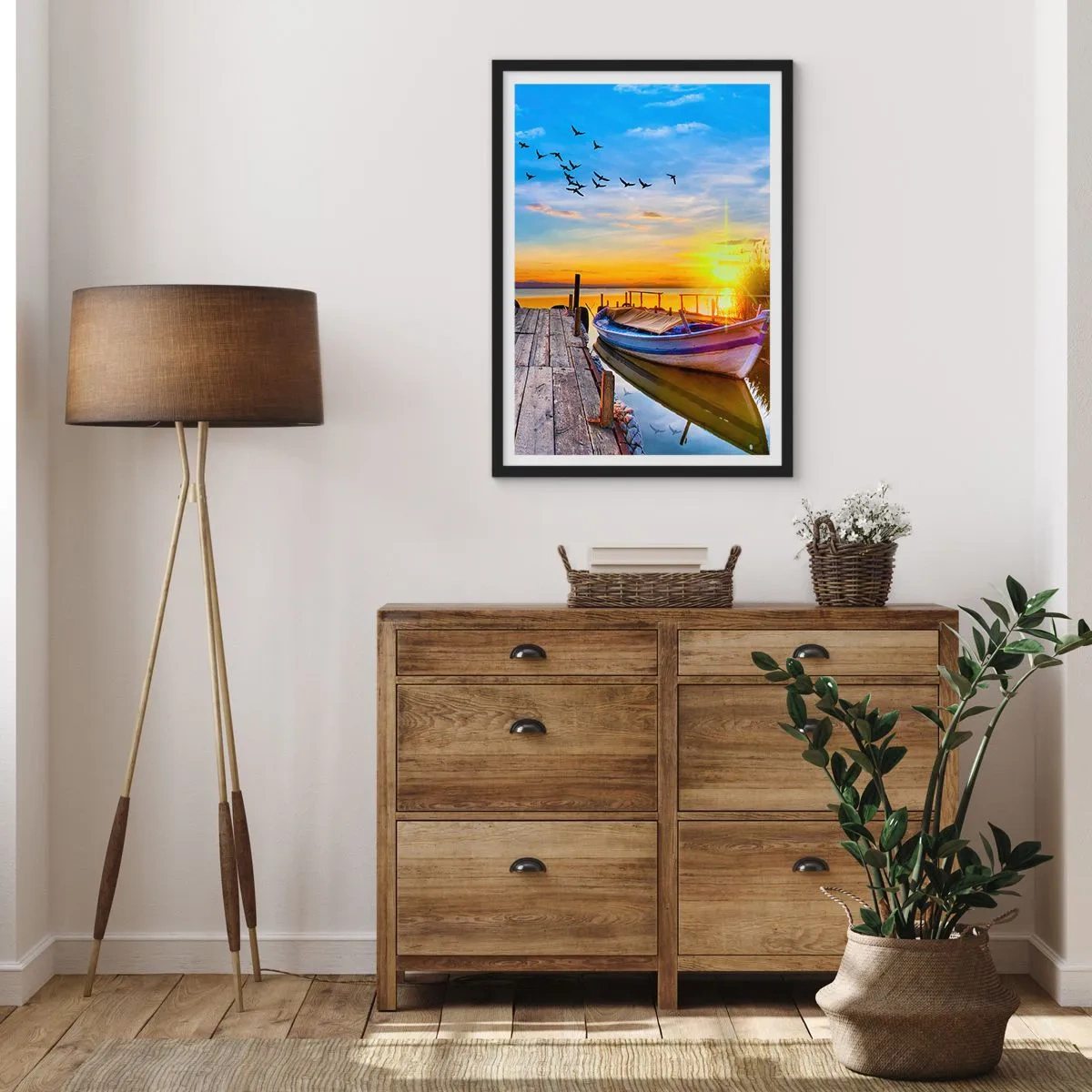 Póster en marco negro - Adiós, hasta mañana - 70x100 cm