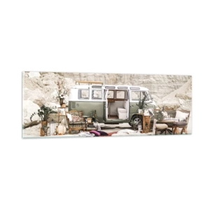 Cuadro sobre vidrio - Impresiones sobre Vidrio - Hora de empezar el viaje - 90x30 cm