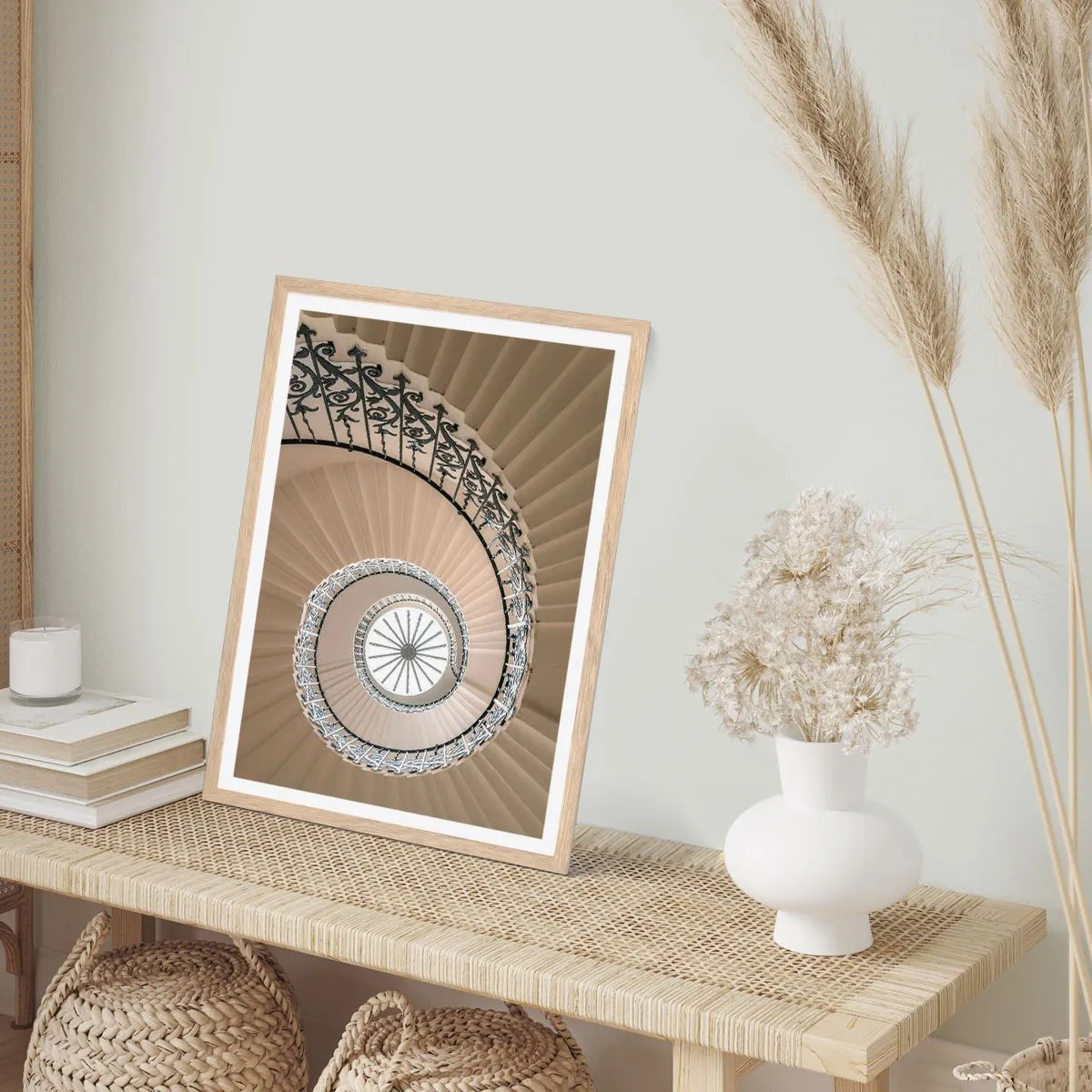 Póster en marco roble claro - En el interior de una concha - 61x91 cm