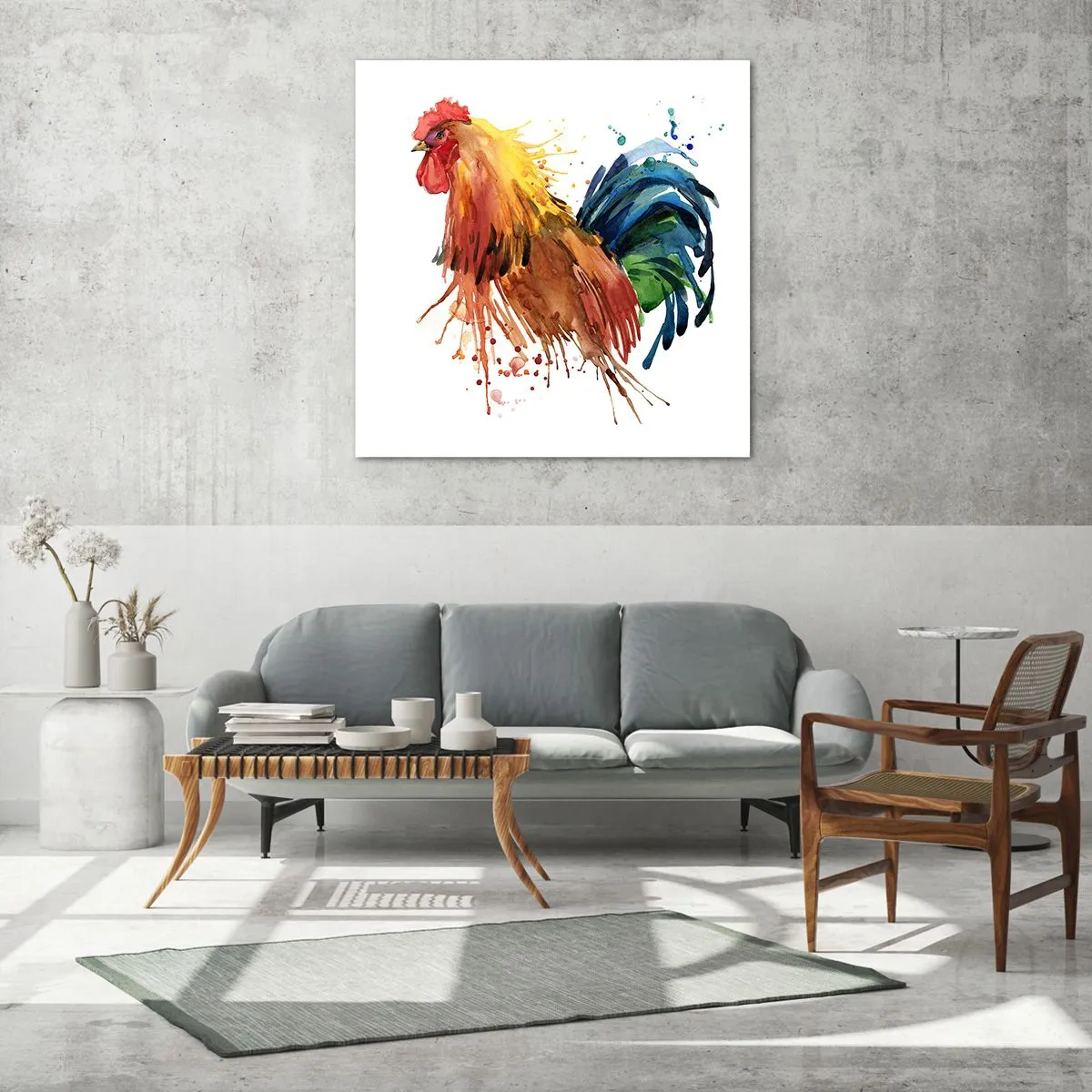 Cuadro sobre vidrio - Impresiones sobre Vidrio - Un manto real, un orgullo real - 60x60 cm