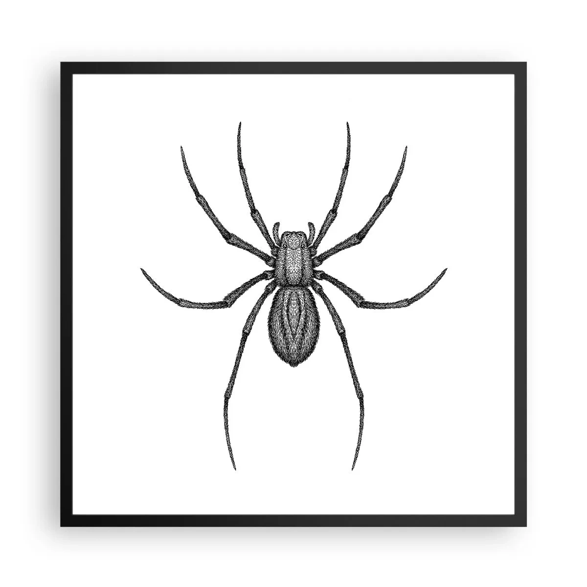 Póster en marco negro - Precisión inquietante - 60x60 cm