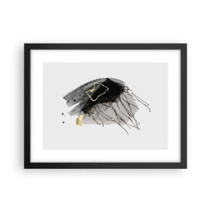 Póster en marco negro - En negro y dorado - 40x30 cm