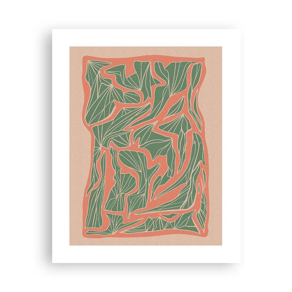 Póster - Lucha entre el coral y el verde - 40x50 cm