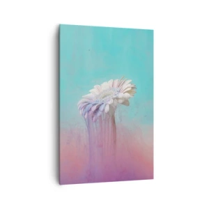 Cuadro sobre lienzo - Impresión de Imagen - Gerbera pastel con efecto difuminado - 80x120cm - El inframundo de las flores - Decoración de pared moderna para salón y dormitorio ARTTOR