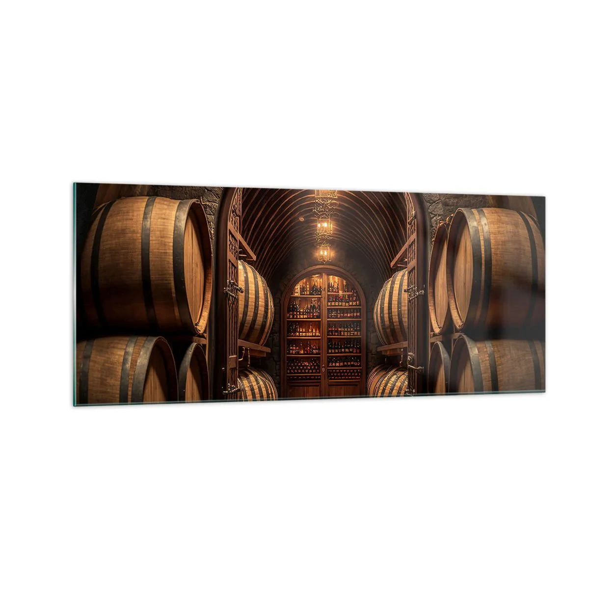 Cuadro sobre vidrio - Impresiones sobre Vidrio - Sótano atmosférico - 100x40 cm