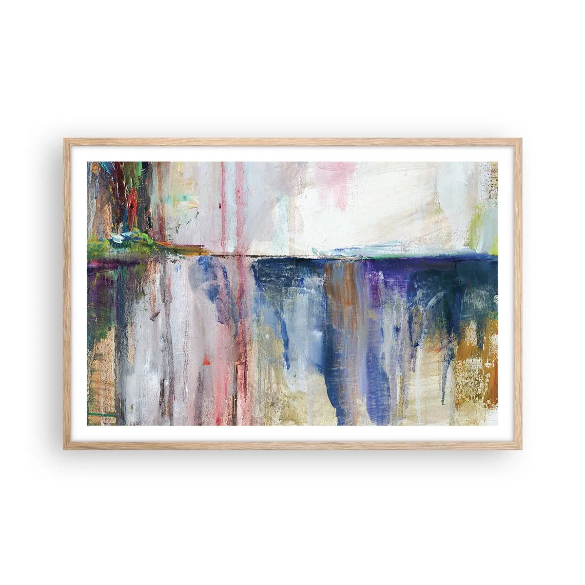 Póster en marco roble claro - Impresiones y asociaciones de colores - 91x61 cm