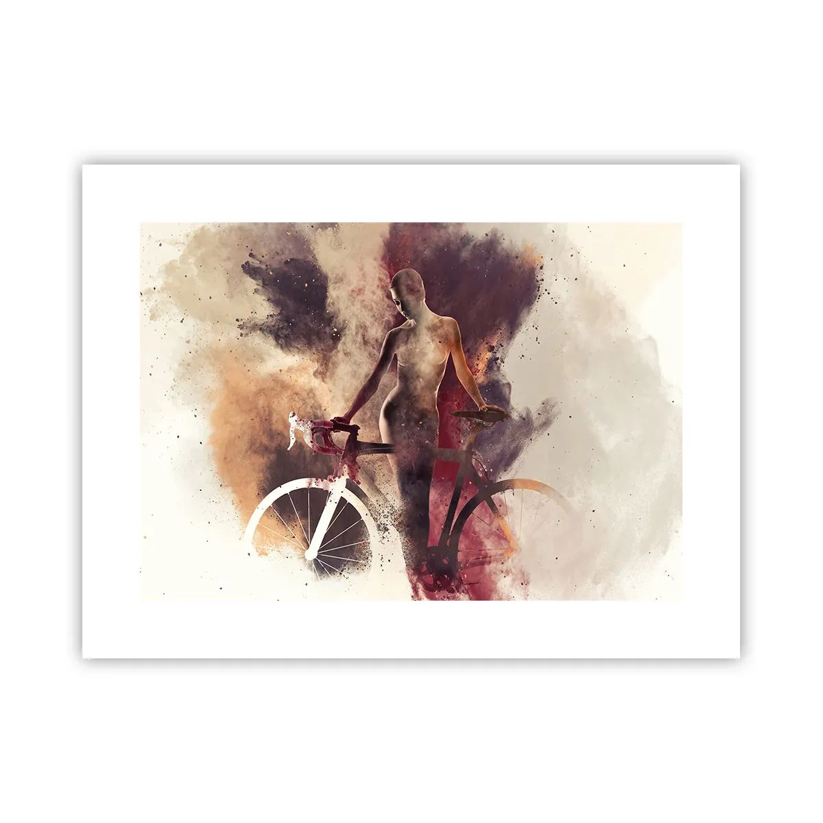 Póster - En las formas de mármol un alma ciclista - 40x30 cm