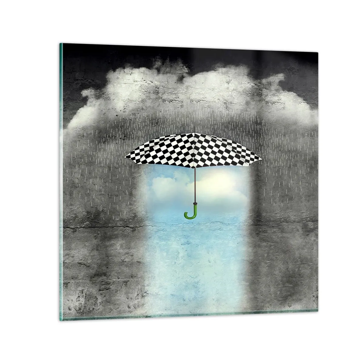 Cuadro sobre vidrio - Impresiones sobre Vidrio - Y sin embargo, es posible - 70x70 cm