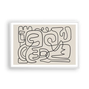 Póster en marco blanco - El camino correcto - 91x61 cm