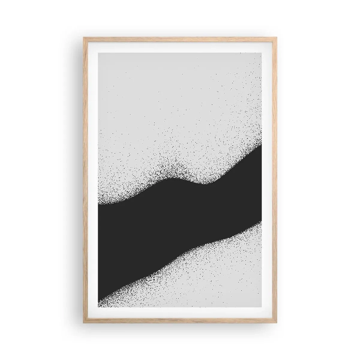 Póster en marco roble claro - Equilibrio suave - 61x91 cm