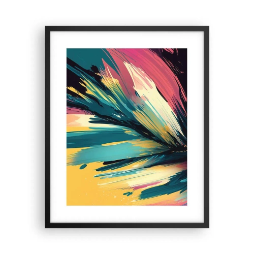 Póster en marco negro - Composición - una explosión de alegría - 40x50 cm