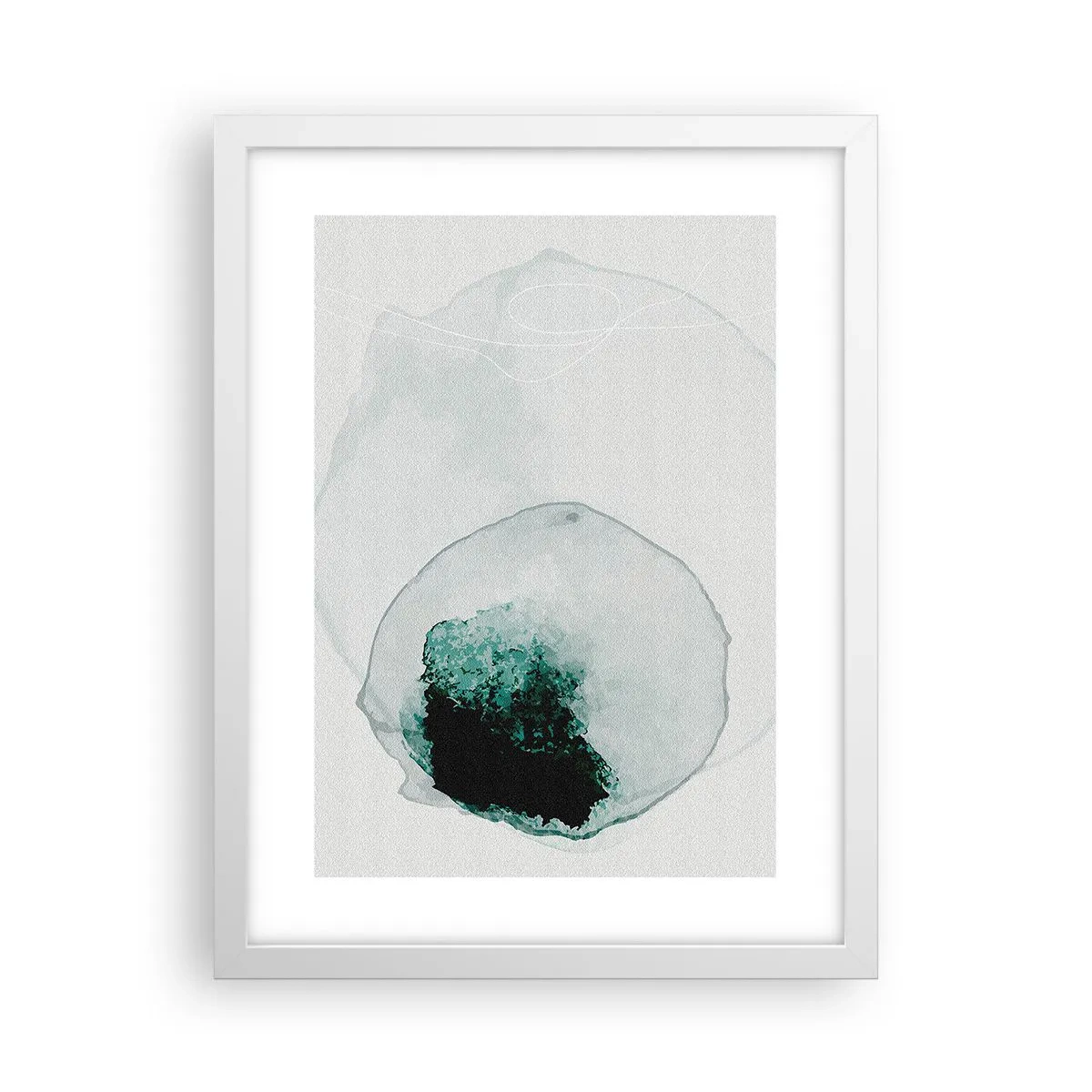 Póster en marco blanco - En una gota de agua - 30x40 cm