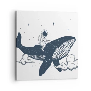 Cuadro sobre lienzo - Impresión de Imagen - Una aventura cósmica - 70x70 cm