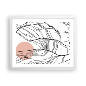 Póster en marco blanco - En una red de ramas - 50x40 cm