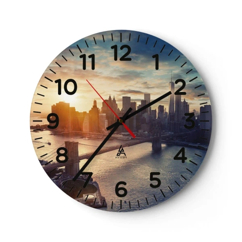 Reloj de pared - Reloj de vidrio - Un monumento a la cultura occidental - 30x30 cm