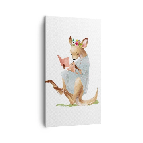 Cuadro sobre lienzo - Impresión de Imagen - Léeme un cuento, mamá - 45x80 cm