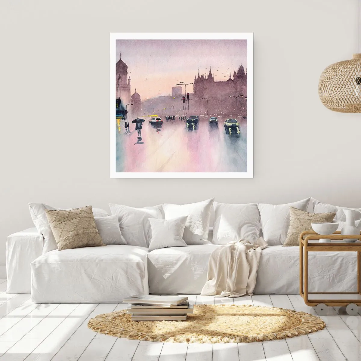 Póster - En una niebla lluviosa - 40x40 cm