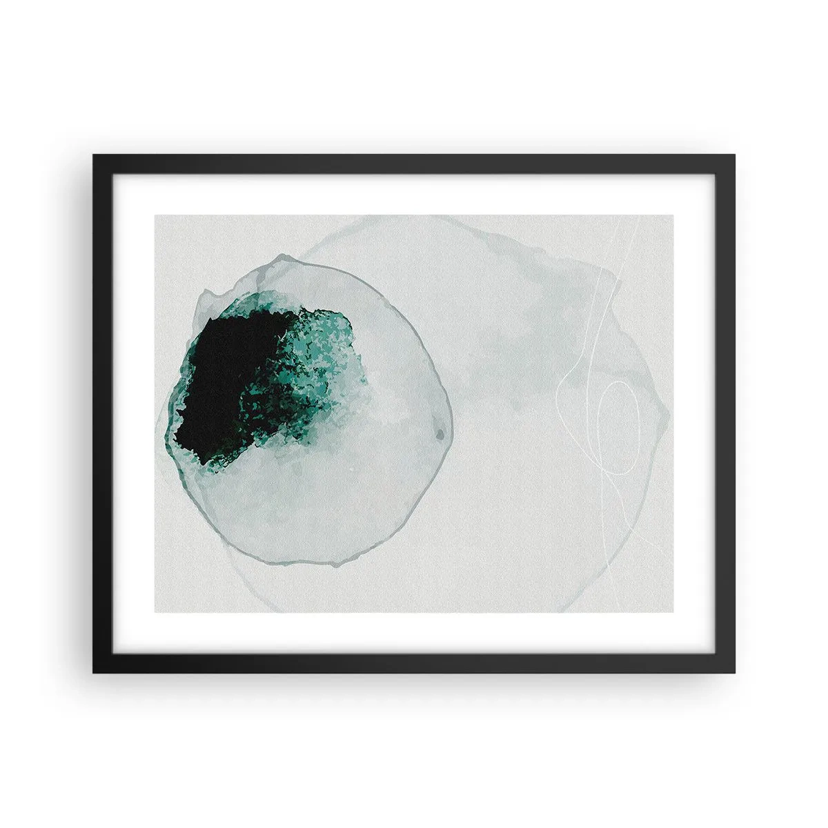 Póster en marco negro - En una gota de agua - 50x40 cm