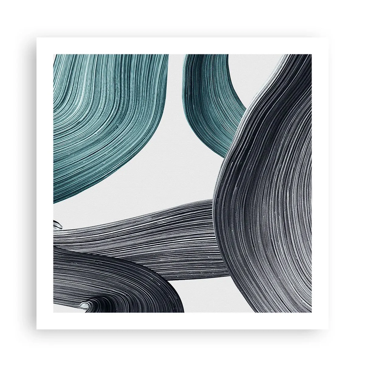 Póster - Senderos esmeralda y negro - 60x60 cm