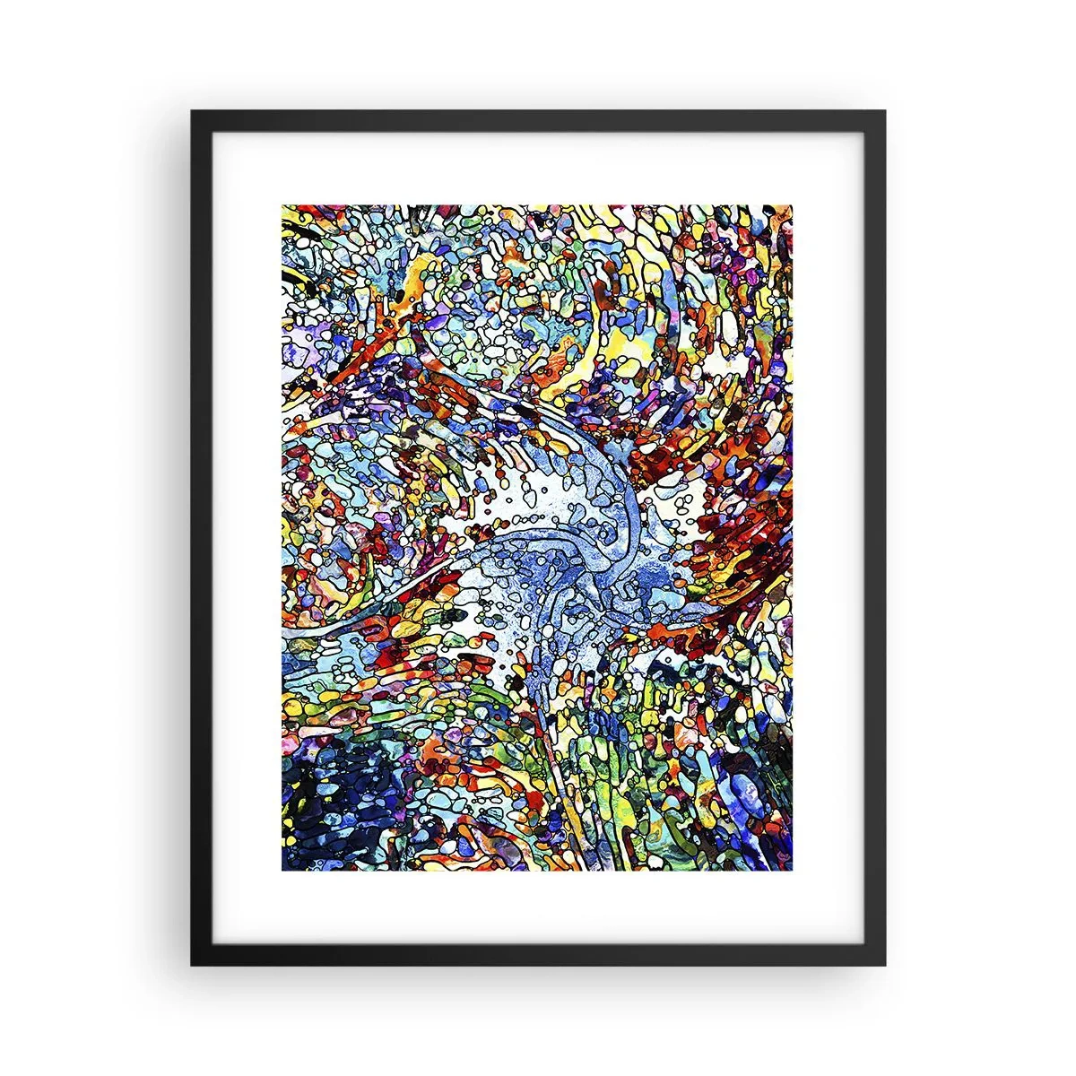 Póster en marco negro - Vidriera - 40x50 cm