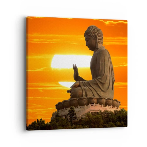 Cuadro sobre lienzo - Impresión de Imagen - Sin miedo al mundo - 40x40 cm