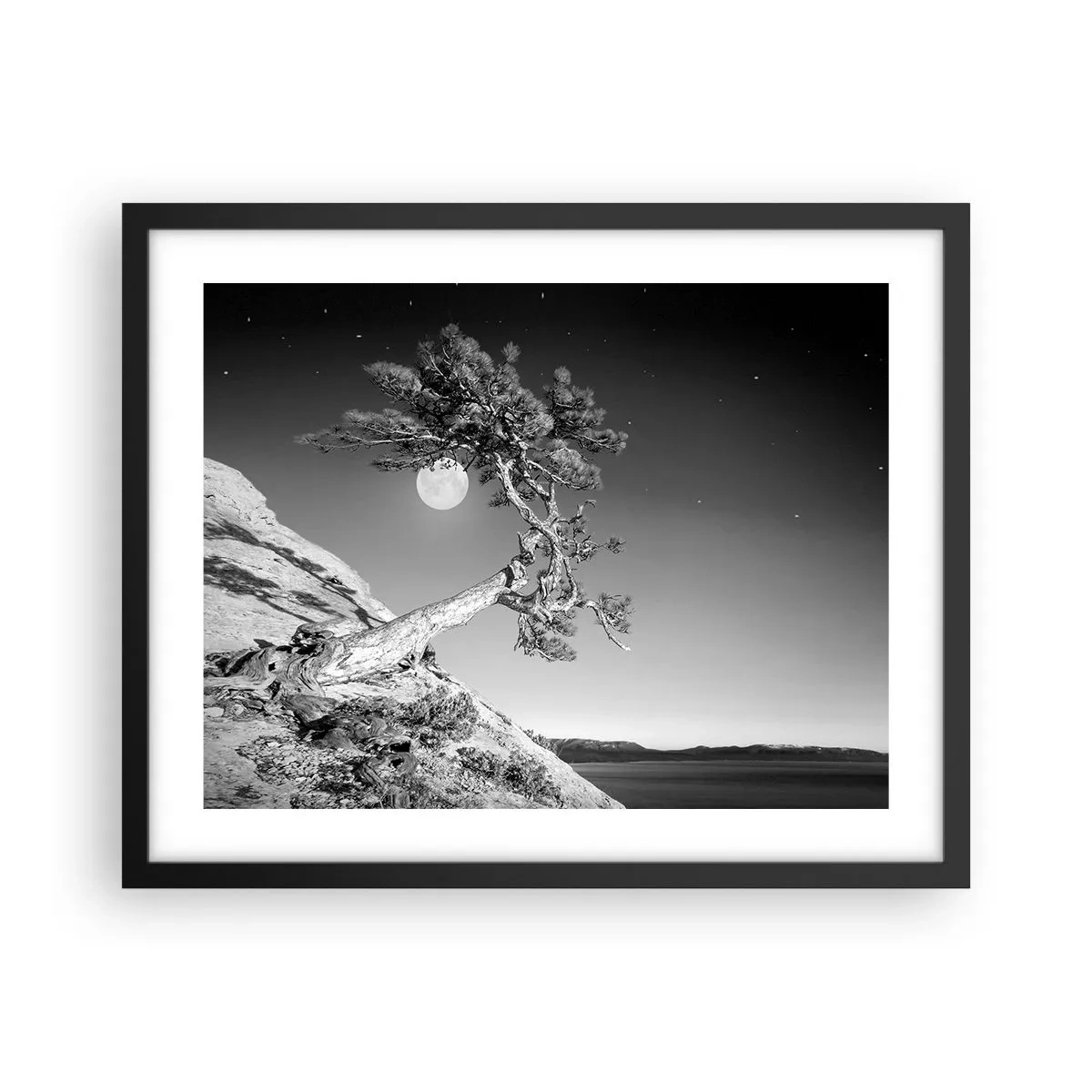 Póster en marco negro - Un guerrero victorioso - 50x40 cm